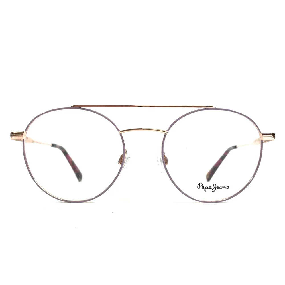 Pepe Jeans Eyeglasses Frames Jaskier PJ1412 401 Rose Gold Pink Purple 52-19-145